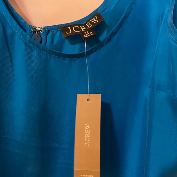 NWT J. Crew Scoopneck Cupro-blend Gwenyth Slip Dress XS Blue - Picture 5 of 6